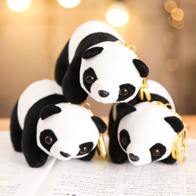 Best Kawaii Keychain Toy Cute Cartoon Animal Plush Toy Keychain Backpack Bag Keychain Giant Panda Stuffed Toys Cute Gift