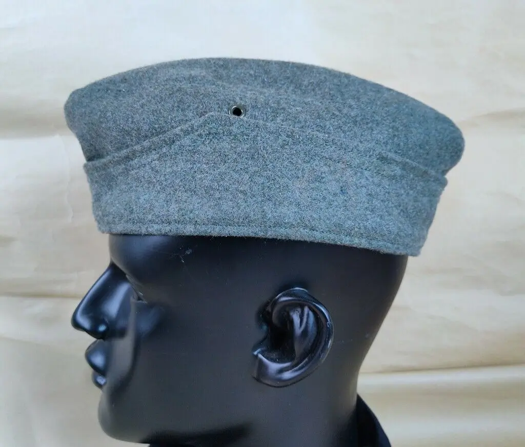 WWII GERMAN WH WEHRMACHT SOLDIER EM FIELD GRAY WOOL GARRISON CAP