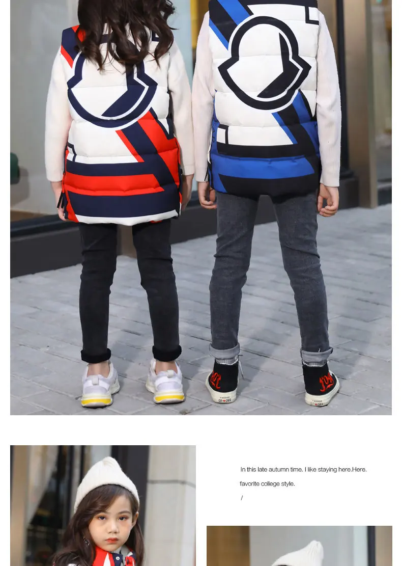 Winter Down Vest Children's Clothing Autumn and Winter New Children's Down Vest Boy Winter Vest Girl Winter Coats