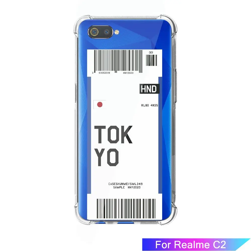 Easybyz путешествия этикетка страна чехол для телефона Realme 3 5 5Pro C2 мягкий OPPO A5 A9 2020 A5s