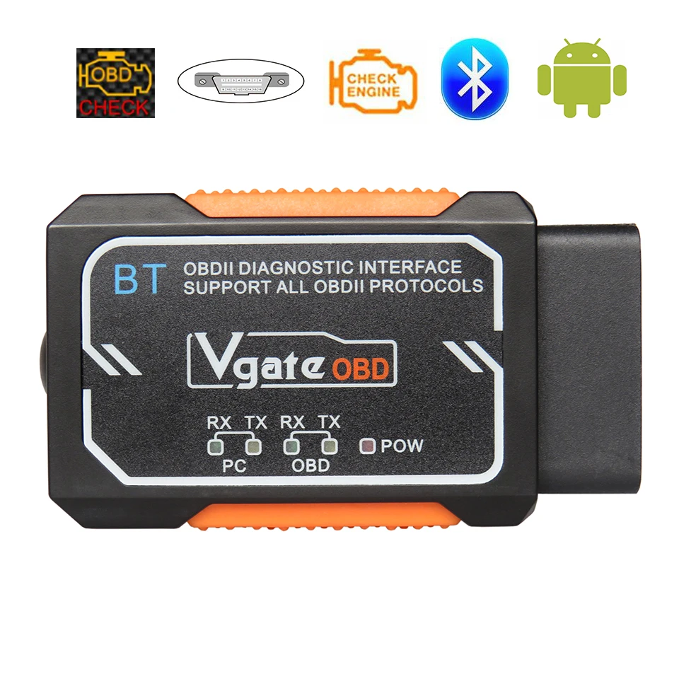 Автомобильный диагностический сканер Vgate OBD2 для Android/iOS ELM327 Bluetooth V1.5 Elm 327 в 1 5 OBD 2 2020