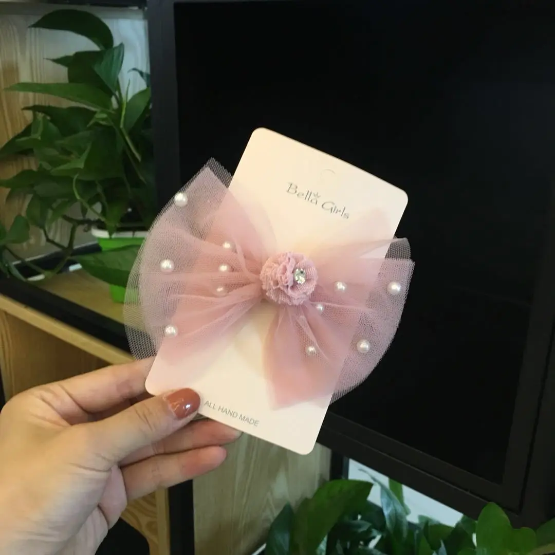 WARMOM принцесса сетка бант клип девушка красивая заколка блестки декоративный головной убор Сладкий милый зажим для волос нежный изящный головной убор