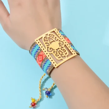 

Endless Story Bracelet Vintage MIYUKI Boho Bracelet Bangle Unisex Lucky Palm Eye Ethnic Jewelry Friendship Premium Bracelets