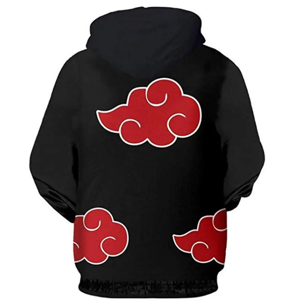  New Arrival Men's Zip Up Hoodies Anime Naruto Sweatshirts Cosplay Sasuke Print 3D Hooded Male Zippe