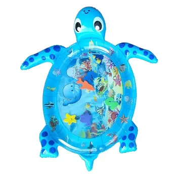 

Baby Water Play Mat Inflatable Infant Tummy Time Playmat Toy for Baby Toddler Kids Sea Turtle Shape Fun Activity Center