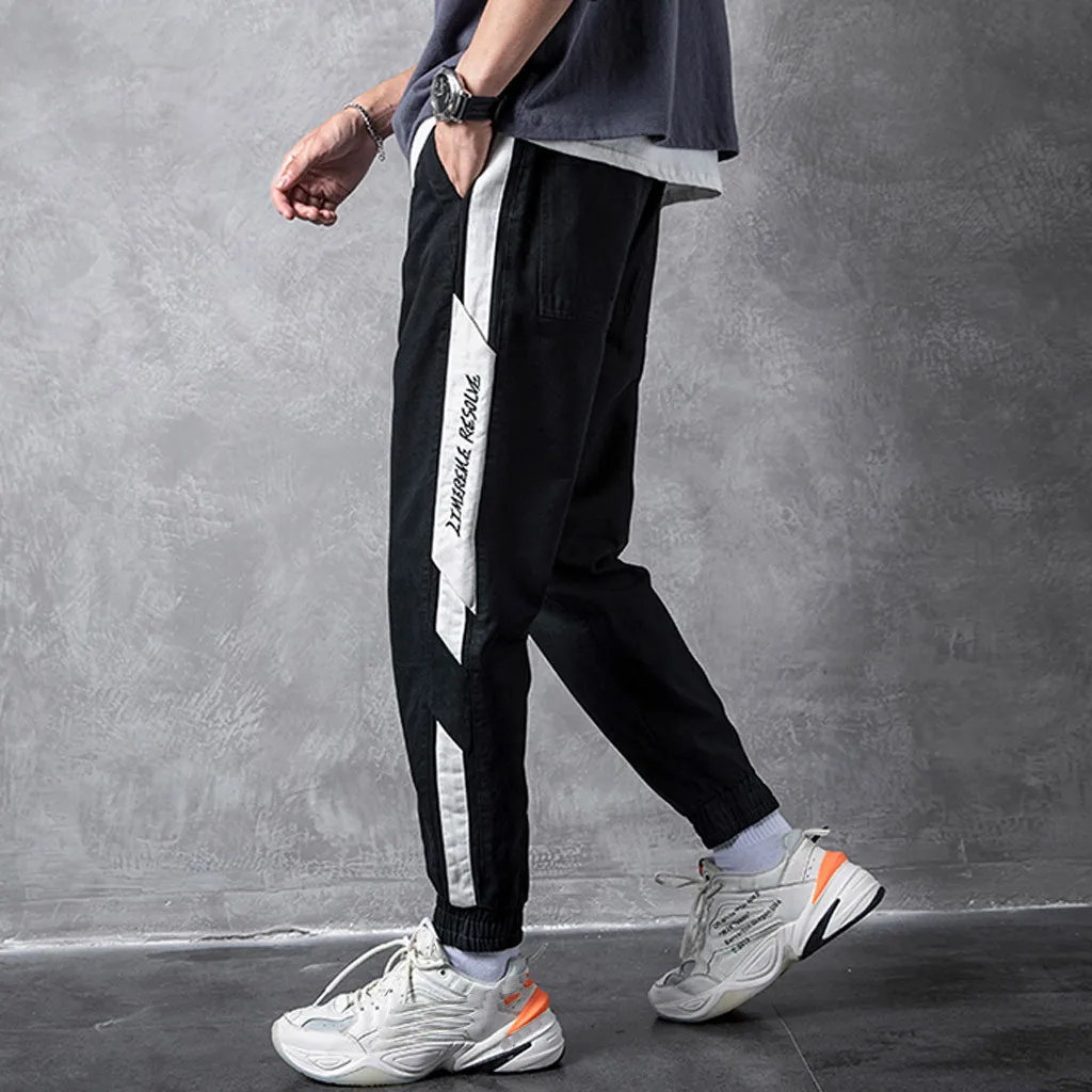 Харадзюку с несколькими карманами мужской свободный лоскутный комбинезон с карманами уличная хип-хоп спортивные брюки длиной до щиколотки эластичные узкие брюки