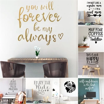

New Arrival Phrase Quotes Sentence Home Wall Sticker For Living Room Decoration Wall Mural Nature Decor Decal Creative Stickers