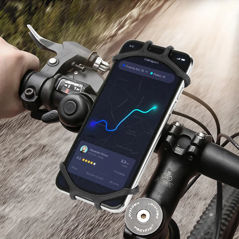 Уплотненный велосипедный держатель для телефона с силиконсиликоновой регулирурегулируемой выдвижной кнопкой, анти-шоковый держатель для телефона, держатель для телефона с креплением для велосипеда, gps, универсальный зажим