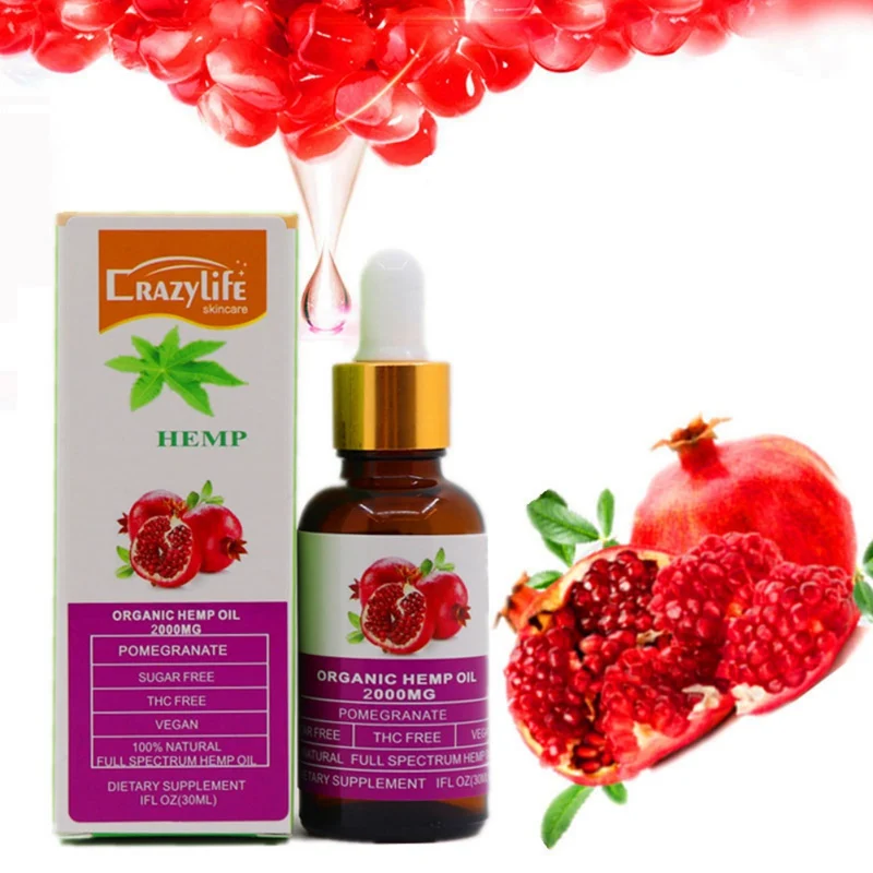 

VC Red Pomegranate Essence Hemp Oil Massage Essential Oils Hydrating Soothes Skin 30ml CRAZYLIFE