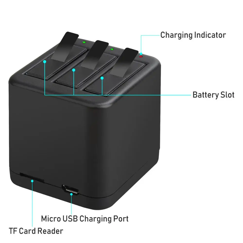 3x1400 мАч Один X аккумулятор+ USB зарядное устройство Поддержка чтения и записи tf-карты в то же время для Insta360 ONE X аксессуары