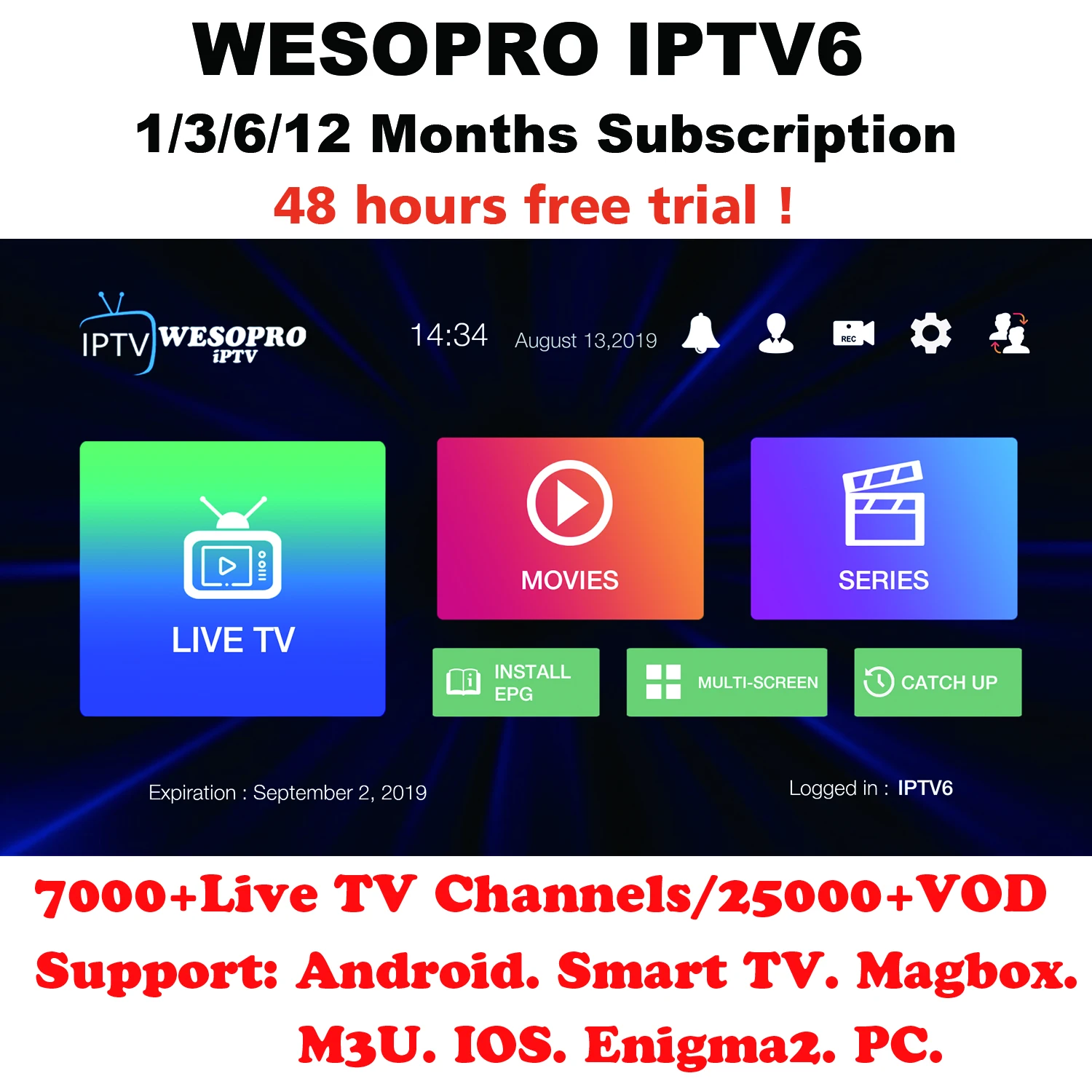 

Arabic French Portuguese Polish German Italy Spain Detch Belgium Brazil Sweden UK US CA IPTV Subscription for Android TV Box M3U