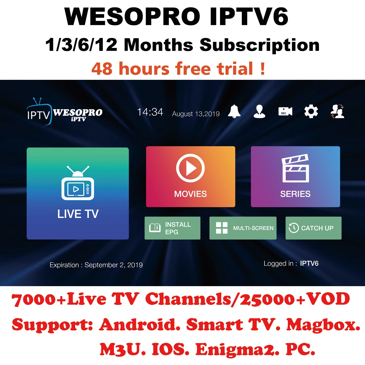 

Arabic French Portuguese Polish German Italy Spain Detch Belgium Brazil Sweden UK US CA IPTV Subscription for Android TV Box M3U