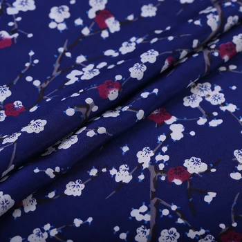 

pure silk fabric 114cm wide 16MM Blossom Pure White Printing Mulberry Clothes Jacket Cloth