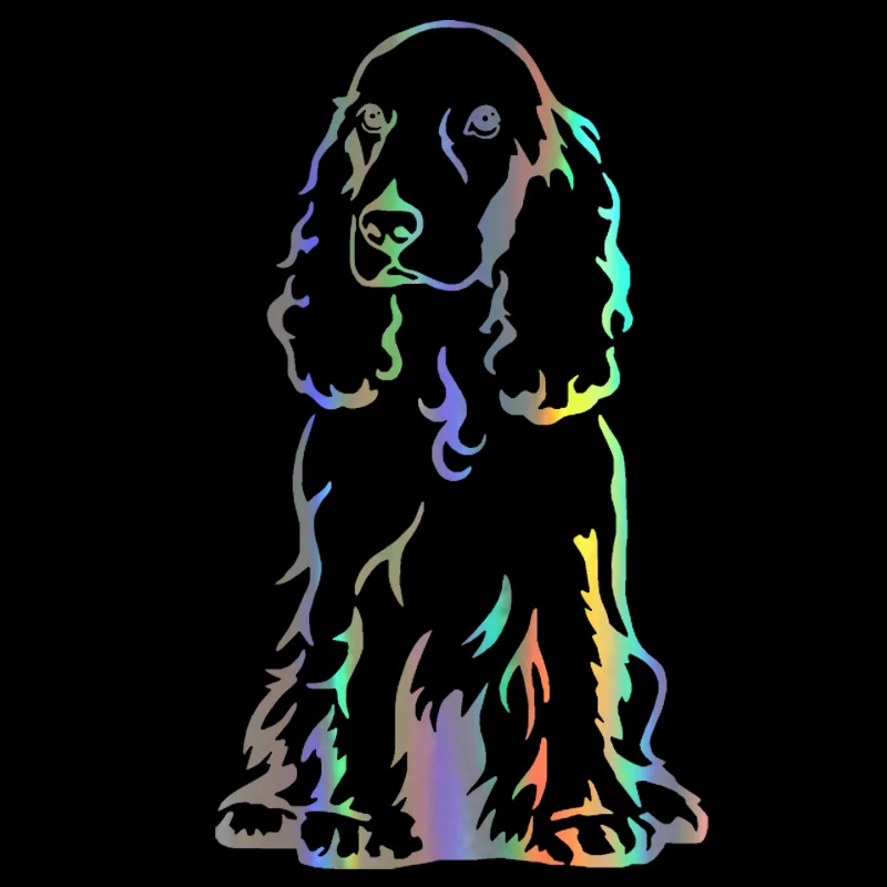 

Car Sticker 3D Cocker Spaniel Funny Sticker on Car Sticker and Sticker on Rear Window PVC Car Styling 8.7*15CM