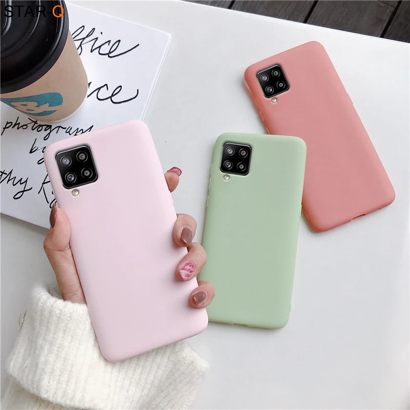 samsung s22 ultra case Candy Color Silicone Phone Case For samsung galaxy A12 A42 A52 A72 A32 5G M02S A02S M31s Matte Soft Tpu Back Cover Fundas Coque cheap galaxy s22 ultra case