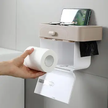 

Drawer Type Toilet Paper Holder Waterproof Toilet Paper Tray Roll Paper Tube Storage Box Tissue Box