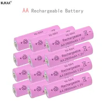 12 шт./Ni Mh-2800 Mah 1,2 V AA никель-кадмиевый Солнечный садовый светильник, фиолетовые батареи, используемые для игрушек