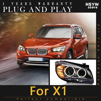 

car styling Headlight For BMW X1 2011-2015 LED Headlights LED Daytime Running Light LED DRL Bi-Xenon HID