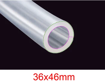 

36x46mm 36mm id 46mm od Transparent silica gel hose food grade avirulent clear silicone tube FDA tasteless silicon tubing