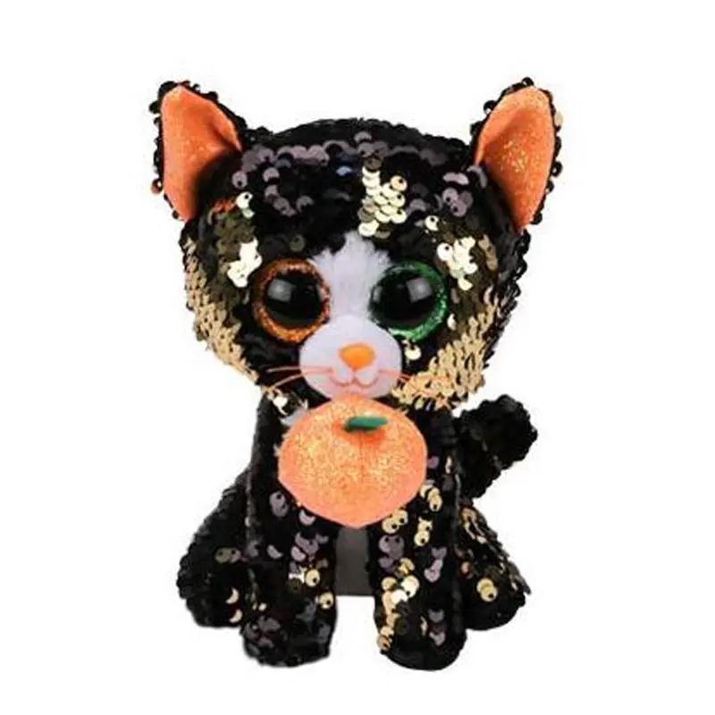 Ty Cat плюшевые игрушки куклы чучело " 15 см - Цвет: Jinx Sequin cat