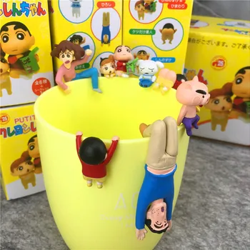 

2020 Q Version 7pc/set Anime Crayon Shin chan family Cute Figure Action Figure Toys Doll Collectible Model Toy Gifts