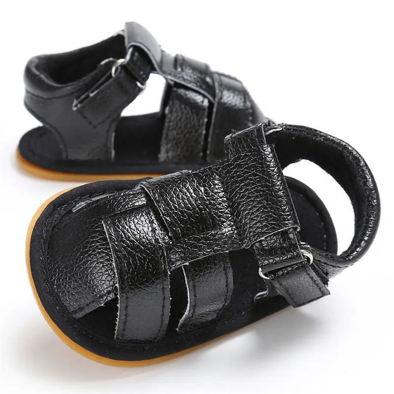 Сандалии для маленьких мальчиков; Летняя обувь на плоской подошве; обувь для малышей с резиновой подошвой; обувь для малышей