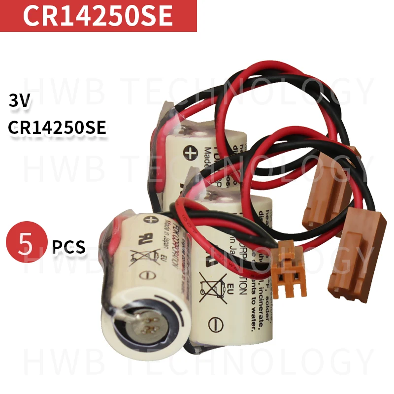 5 шт Новый настоящий Sanyo CR14250SE 3V 950mAh PLC литий-ионные батареи с вилкой Сделано в Японии Бесплатная доставка