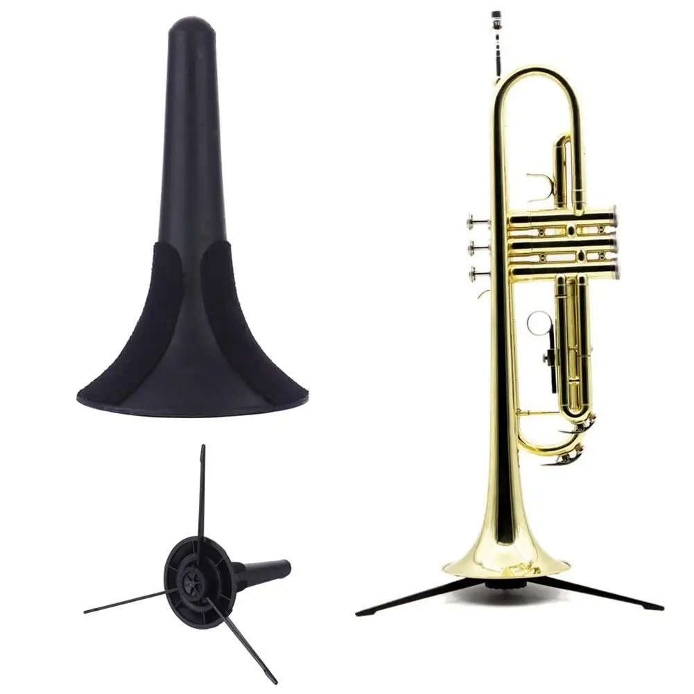 Portable Trumpet Tripod Holder Stand with Detachable& Foldable Metal Leg Metal+ Plastic