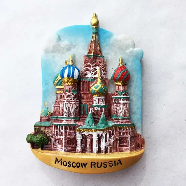 Sehenswürdigkeiten Moskau,Russland Rund Souvenir Neuheit Kühlschrank-magnet 