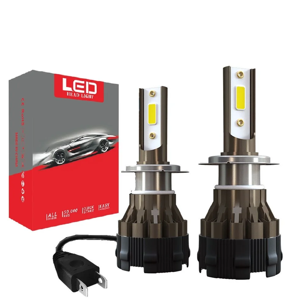 2 шт. Автомобильные светодиодные лампы H7 H4 H1 H9 H8 H11 72 Вт 9005 лм|Передние LED-фары для