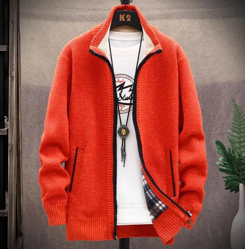 2020 New Winter Thick Mens Knitted Sweater Coat Long Sleeve Cardigan Fleece Full Zip Mens Casual Plus Size Clothing Sweaters 2020 New Winter Thick Mens Knitted Sweater Coat Long Sleeve Cardigan Fleece Full Zip Mens Casual Plus Size Clothing Sweaters