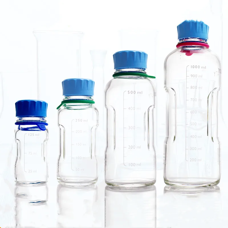 

Germany SCHOTT YOUTITY Reagent Bottle Laboratory Reagent Bottle 125 250 500 1000 Ml Blue Cap Reagent Bottle Glass Bottle