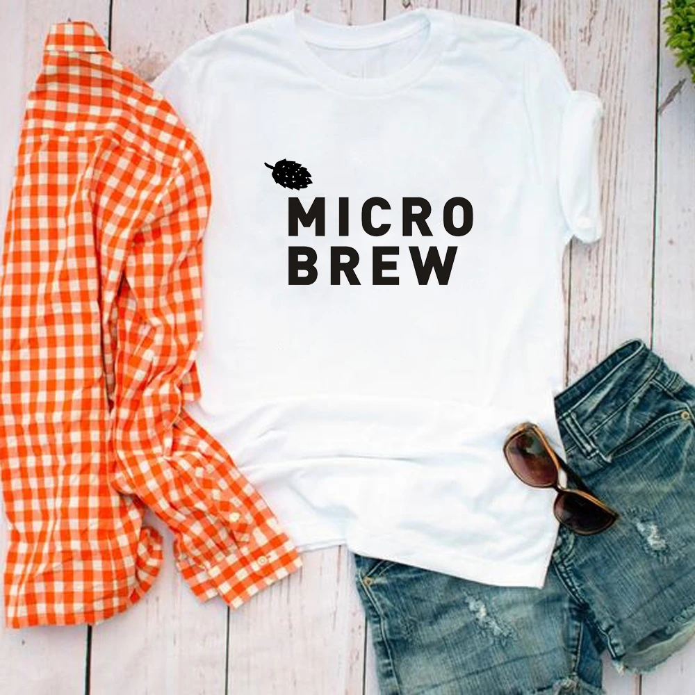 Футболка Microbrew для женщин Молодежные подходящие футболки домашнего пивоварения |