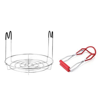 

Stainless Steel Canning Jar Rack Canner Rack Canning Rack Canning Tongs for Regular Mouth(Jars Not Included)