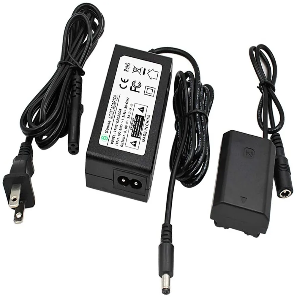 Gonine NP-FZ100 AC Power Adapter Kit for Sony BC-QZ1 Battery Charger and Alpha A7 III A7R III A9 A9R A9S Cameras