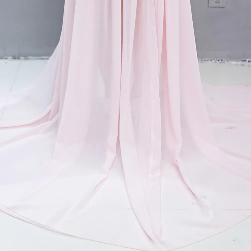 Горячая Распродажа реквизит для фотосъемки беременных кружевное эластичное длинное платье для беременных для фотосессии макси платья без бретелек розового цвета