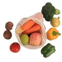 Экологичная хозяйственная сумка для овощей, фруктов, сетчатый мешок из хлопка, многоразовые хозяйственные сумки для овощей