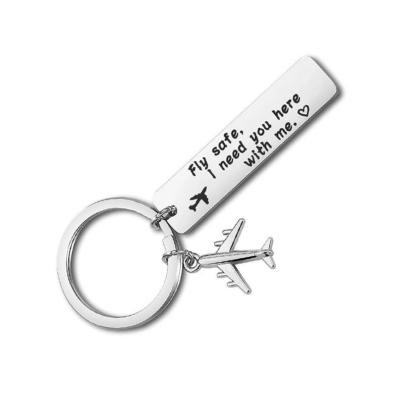 Drive Safe Fly Safe keyring Plane Keychain Couples Men Boyfriend Gift Pilot Flight Air Traffic Controller Key Fob Dropshipping 20