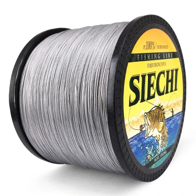 Grey Новинка 1000 м 20-83LB PE многофиламентная 8 нитей плетеная леска для океанской рыбалки, супер прочная плетеная леска для ловли карпа - Цвет: Grey