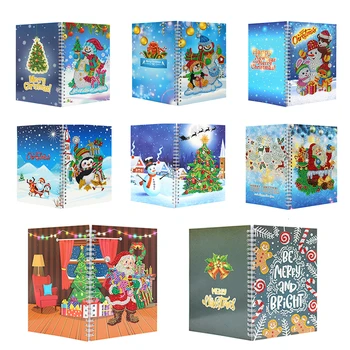 

AZQSD Special Shaped Diamond Painting Notebook Christmas Gift A5 Diary Book Diy Diamond Art Winter Cross Stitch Kits