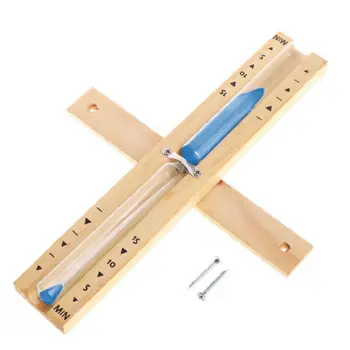 

Wooden Sauna Hourglass Wall Mounted Rotating 15mins Sandglass Clock Timer