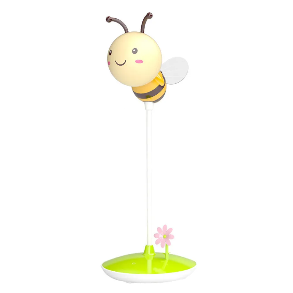 Hinnixy Bumble Bee ночной Светильник USB перезаряжаемая 3D настольная лампа животное розовый зеленый Детский Светильник для спальни подарок на день рождения