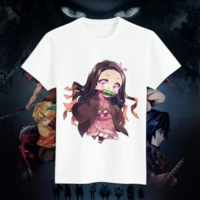 Демон Slayer: Kimetsu no Yaiba футболка Аниме Косплей Kamado Tanjirou футболка Повседневная Мужская и Женская топы футболки