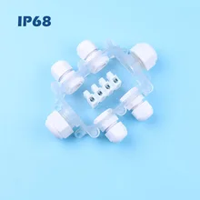 IP68 прозрачный Водонепроницаемый Пластик наружный кабель провода Разъем Железы электрическая 6-кабель распределительная коробка с терминал для ПК