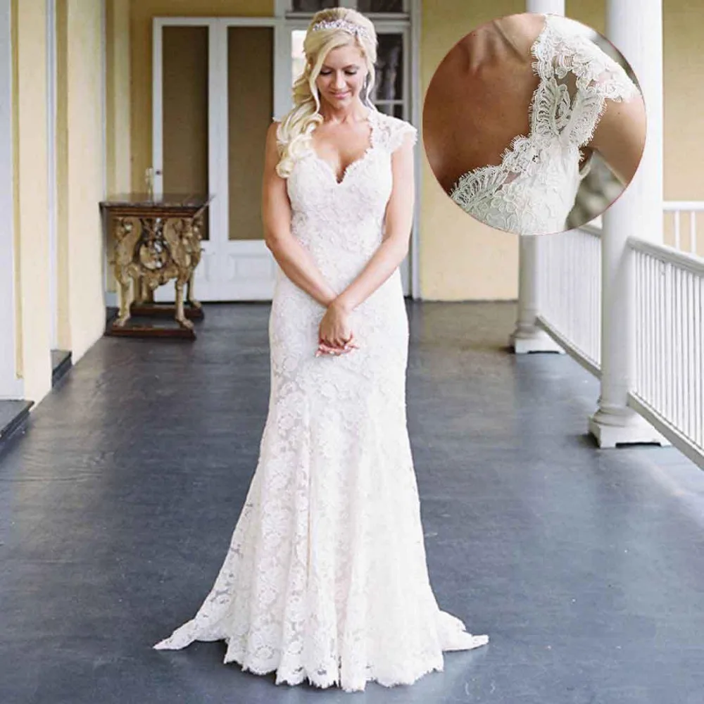 ivory-lace-mermaid-wedding-dresses-short-sleeves-v-neck-western-country-wedding-dress-with-sexy-open-back-cheap-garden-bridal-gowns-on-sale