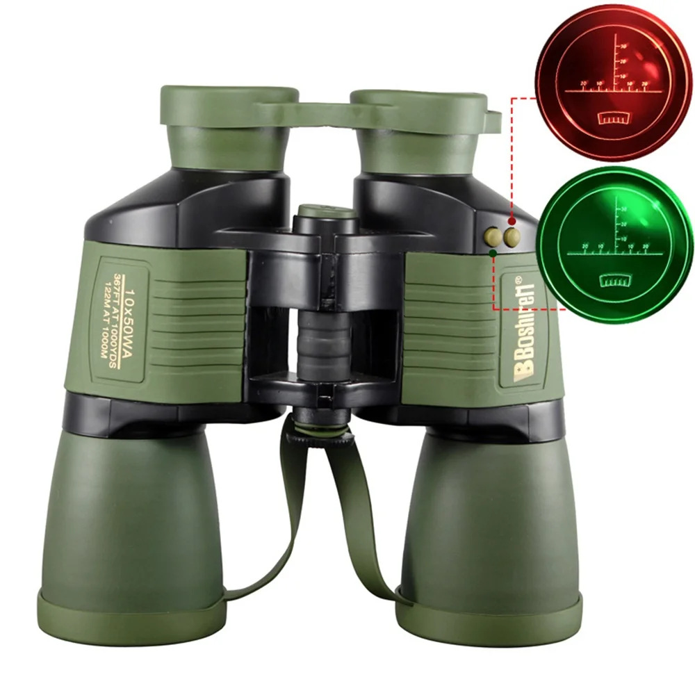 

Boshiren 10X50 WA binocular auto focus High Power HD FMC Telescope LLL night vision With Light and Coordinate Spotting Scope new