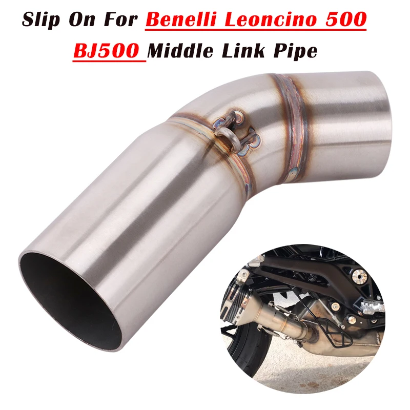 

Слипоны для Бенелли Leoncino 500 BJ500 средняя выхлопная труба мотоцикла Escape подключения ссылку трубки мото выхлопной Системы глушитель выхлопных ...