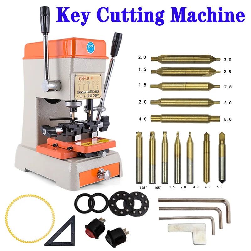 

220V/110V Key Cutting/Copy Machine 180W Key Duplicating Machine With Full Set Cutters Locksmith Tools