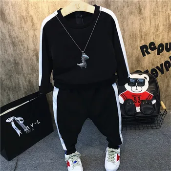 

2020 Spring Autumn Baby Boy Tracksuit Clothing 2Pcs/Set Cotton Boys Sports Suit Children Outfits 2 3 4 5 6 Years Kids Clothes