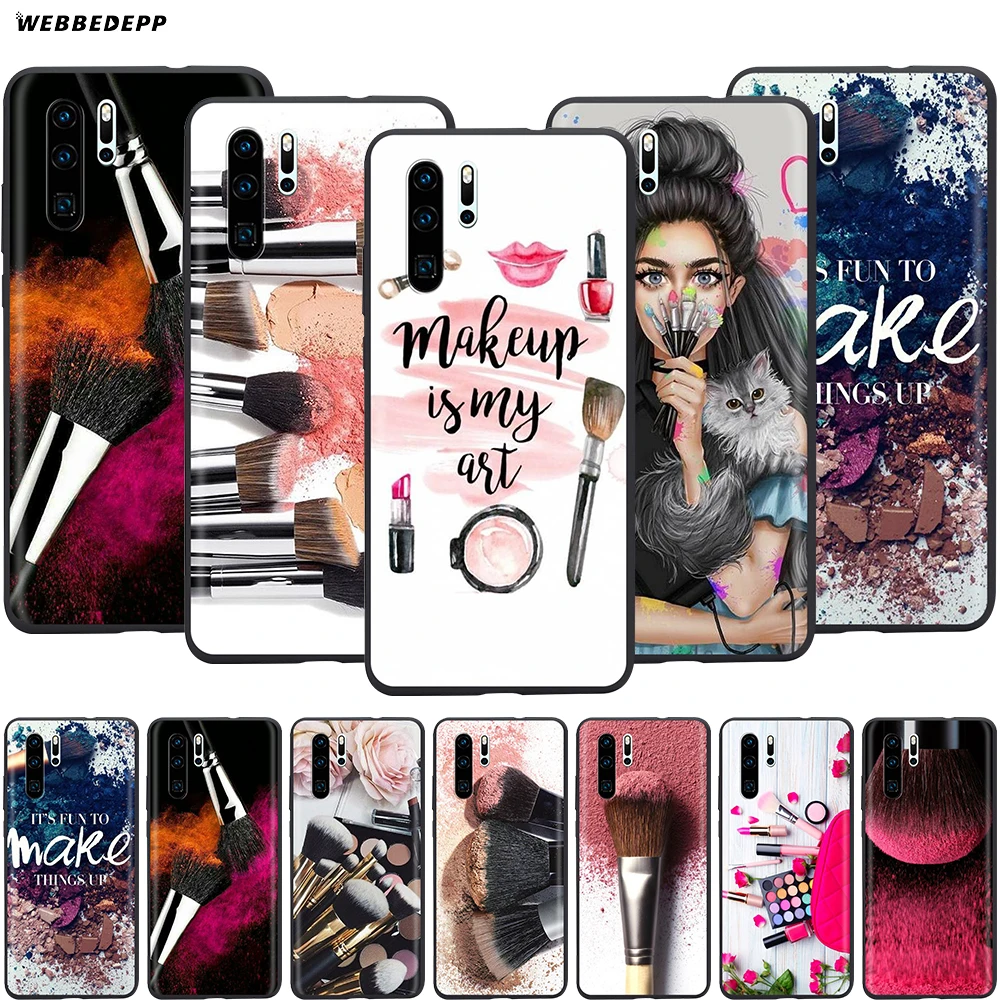 Webbedepp чехол для красивой девушки макияжа Huawei Honor 6A 7A 7C 7X 8 8X 8C 9 9X 10 20 Lite Pro Note
